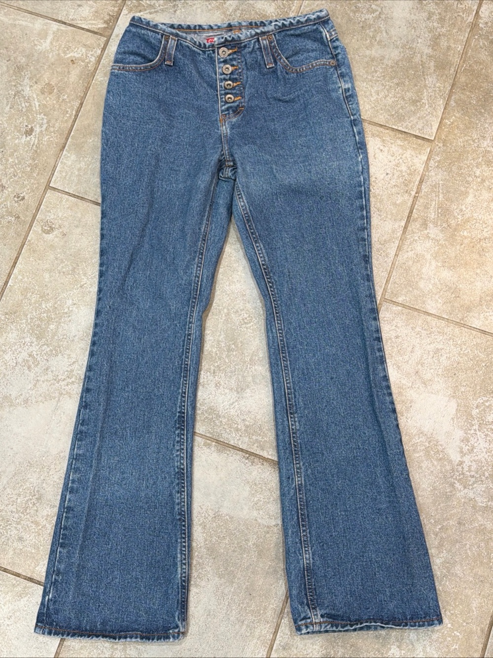 No Excuses Sexy Jeans Wear Bootcut Button Up Size 7/8 Cotton Jeans